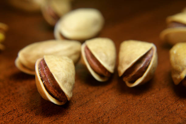 pistachios nuts close-up and macro photos
