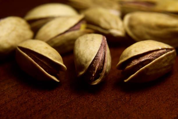 pistachios nuts close-up and macro photos