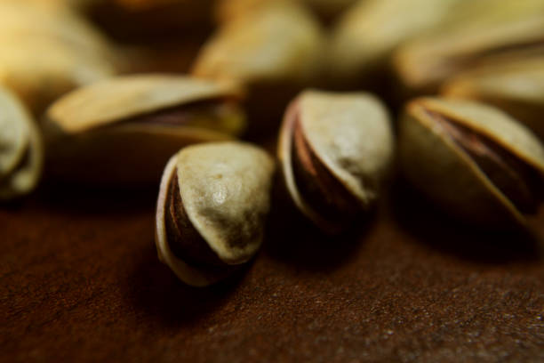 pistachios nuts close-up and macro photos
