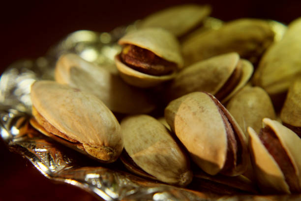 pistachios nuts close-up and macro photos
