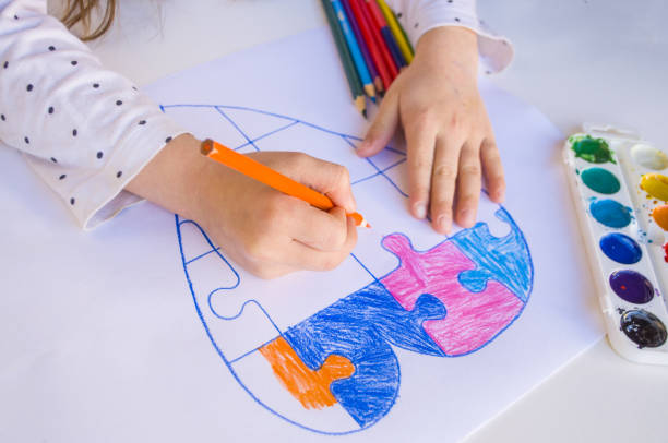 istock Colorful drawn heart on white background. 1206078987