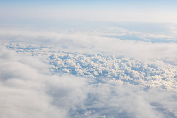 istock Blue sky from airplane. View above the clouds. 1206089551