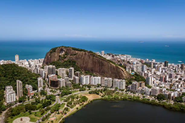 istock Elite Lagoa district in Rio de Janeiro. View from drone. 1206089641