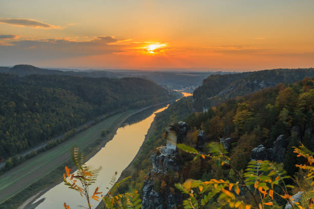 istock Evening sun in the Saxon Switzerland National Park 1206092284
