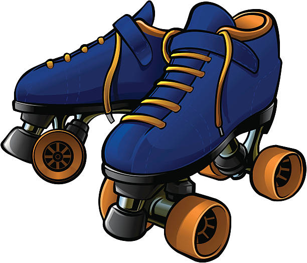 Roller Skates Illustration of roller skates. dybbuk stock illustrations