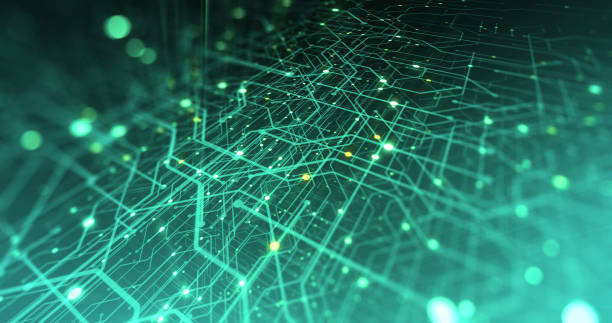 istock Abstract digital city. Digital Circuit board, Motherboard, Digital chip. Digitalization of Information: IT, IOT, Server, Data Center. Animated Visualization of Network Data. 3D render 1206098016