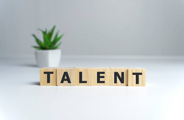 istock Talent Word Written In Wooden Cube on white background. 1206098293