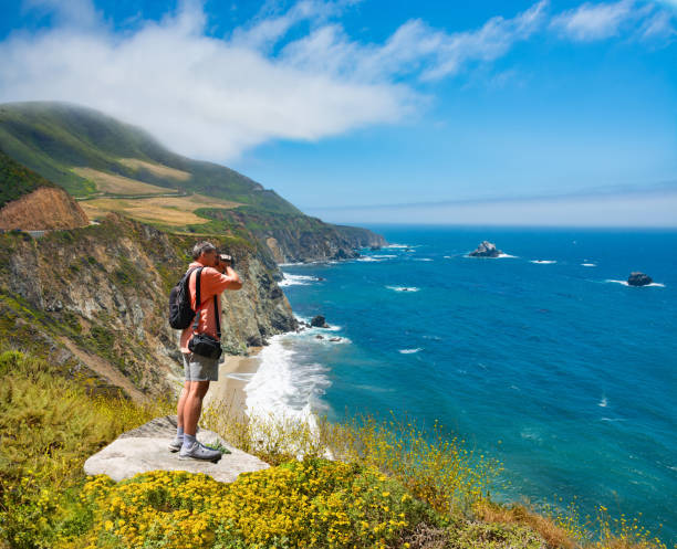 istock Man enjoying vacation hiking trip in California. 1206100776