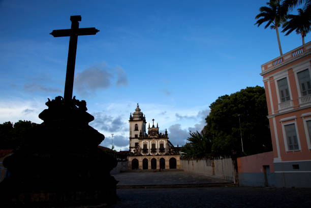 Historic center of João Pessoa, Paraíba, Brazil João Pessoa, Paraíba, Brazil – December 27, 2019. João Pessoa is one of the most beautiful historic cities in northeastern Brazil, surrounded by nature and paradisiacal beaches. In its historic center, the church of São Francisco in the 16th century is a highlight. joão pessoa photos stock pictures, royalty-free photos & images
