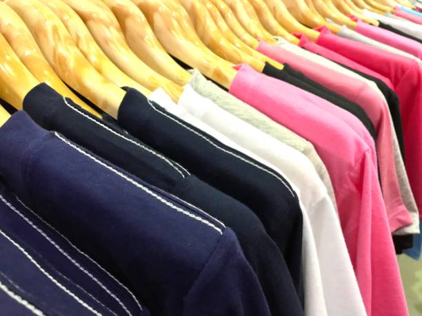 istock Row of colorful t-shirt 1206103748