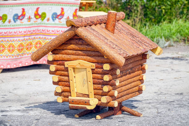 istock Model fabulous hut on chicken legs 1206114040