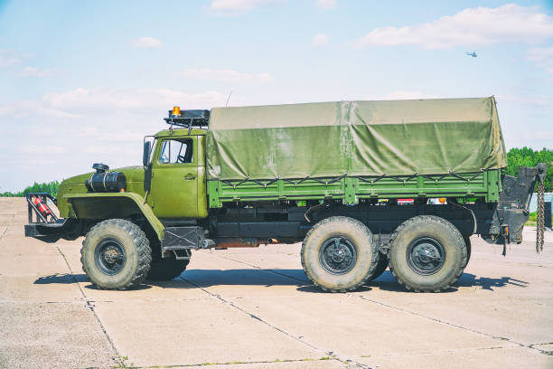 istock Soviet military vehicle for transporting soldiers 1206114119