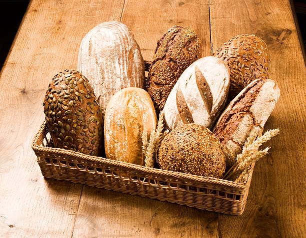 istock Various types of bread in a basket 120611585
