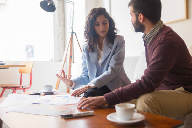istock Serious designers discussing color palette for new work 1206140152