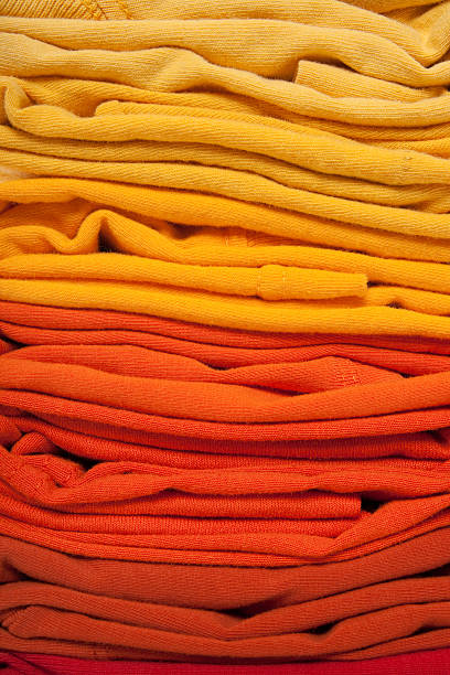 istock Red and yellow clothes background 120614392