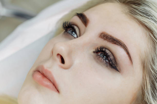 istock Result of permanent makeup, tattooing of eyebrows 1206145226