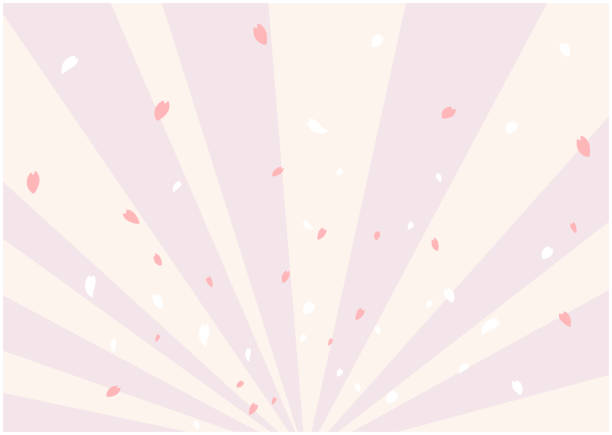 jest to ilustracja wiosennego tła utworzonego z szeroką linią. obraz wektorowy. - design abstract petal asia stock illustrations