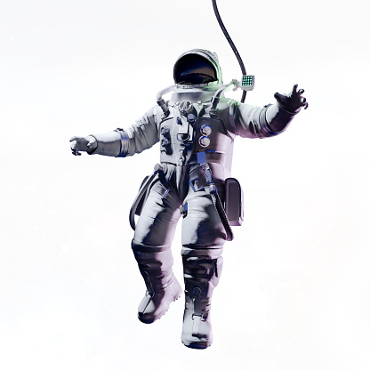 3d render of astronaut in space