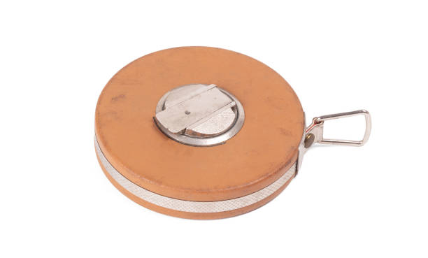 istock Vintage measuring tape isolated on a white background 1206153670