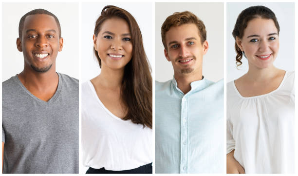 istock Group of cheerful young people looking at camera 1206159783