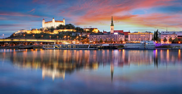 istock Sunset in Bratislava with danube river, Slovakia 1206170069