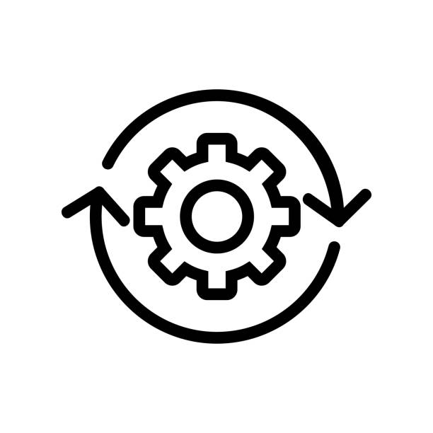 Automation icon vector. Isolated contour symbol illustration Automation icon vector. Thin line sign. Isolated contour symbol illustration automation logo stock illustrations