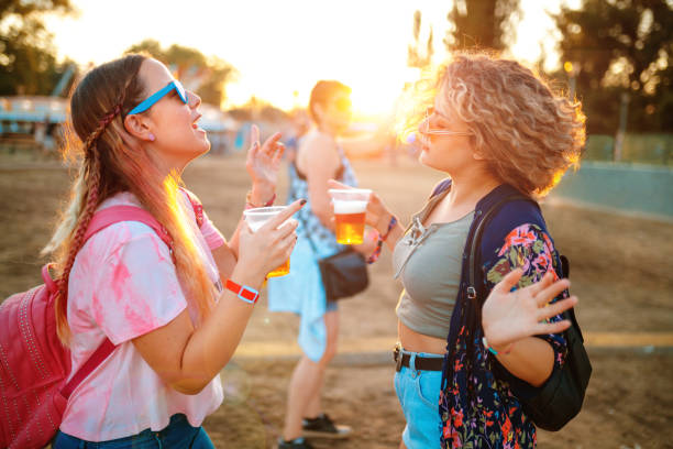 istock Fun at summertime music festival 1206170395