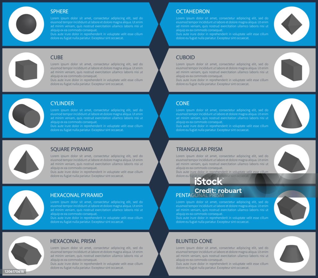 Sphere And Cube Set Poster Vector Illustration Stock Illustration ...