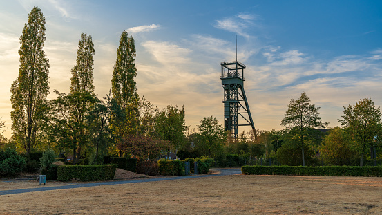 Oberhausen, North Rhine-Westfalia, Germany - August 06, 2018: Evening at the Olga-Park