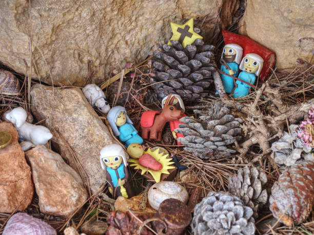 istock Hikers go around put there small presents. 1206177020