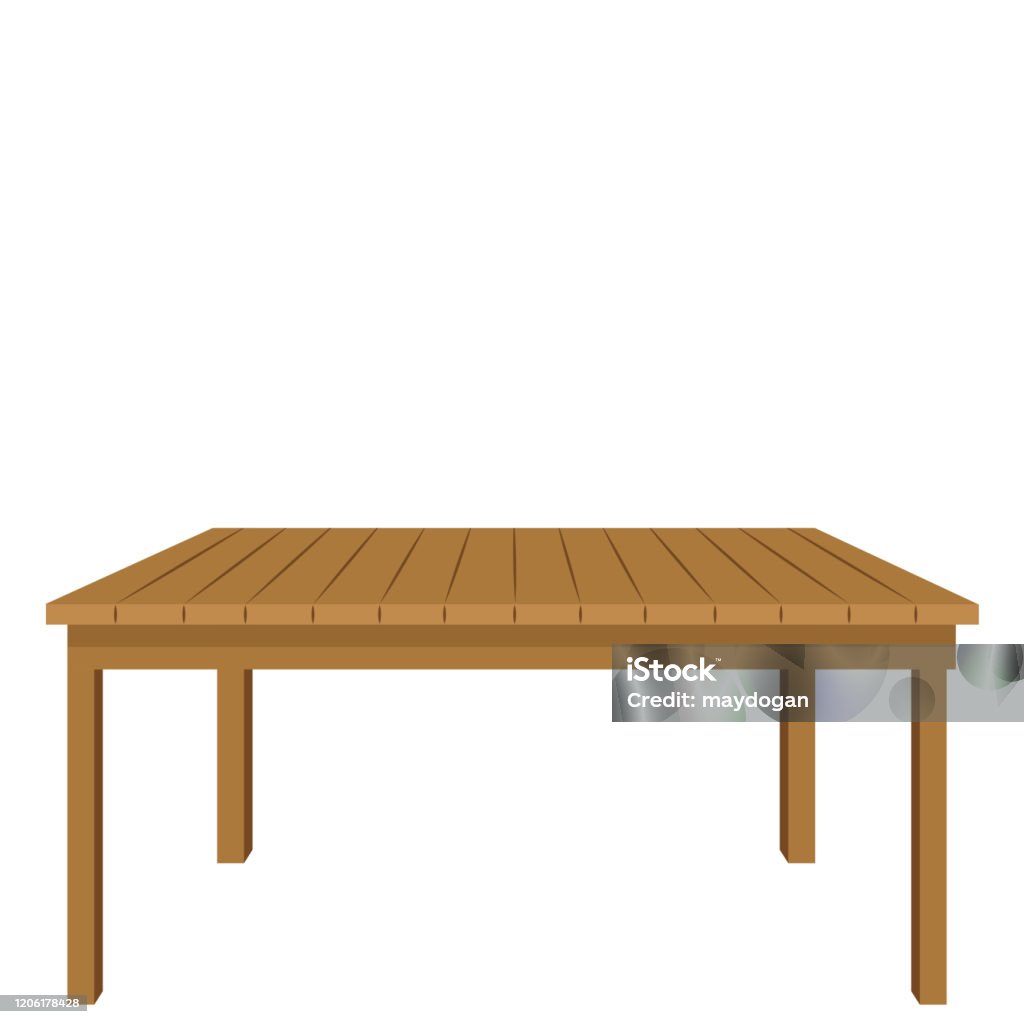 Wooden table - Royalty-free Mesa - Mobília arte vetorial