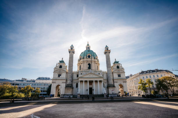 Vienna Karlskirche (Saint Charles's Church) at Karlsplatz, Vienna, Austria.