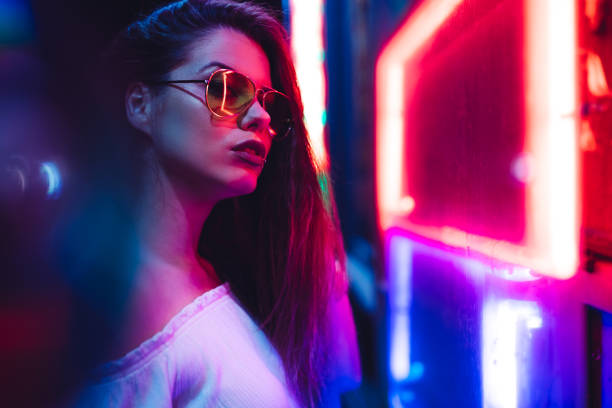 istock Woman and neon light 1206181669