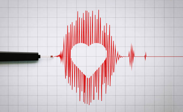 istock Seismograph Recording an Earthquake Activity on Grid Paper 1206184452