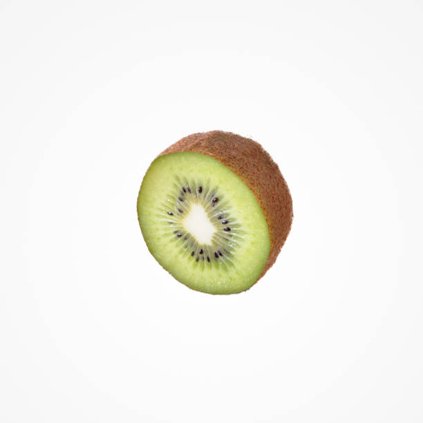 istock Sweet colorful half kiwi isolat on white background. 1206190209