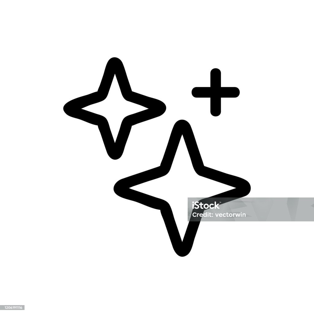 Ngôi Sao Chiếu Sáng Vector Biểu Tượng Lấp Lánh Hình Minh Họa Biểu ...