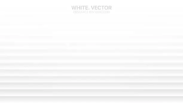 Vector illustration of Minimalist White Abstract Background 3D Vector Blurred Structure