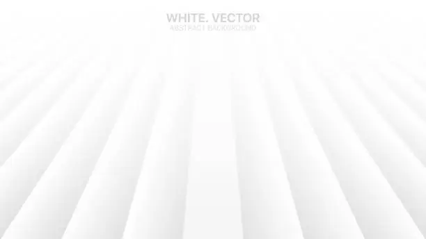 Vector illustration of Vector Perspective Lines Clear Blank Subtle Business White Abstract Background