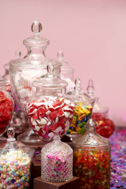 istock Valentine's day sweets set. Colorful candies, jellies, lollipops, marshmallows 1206192535