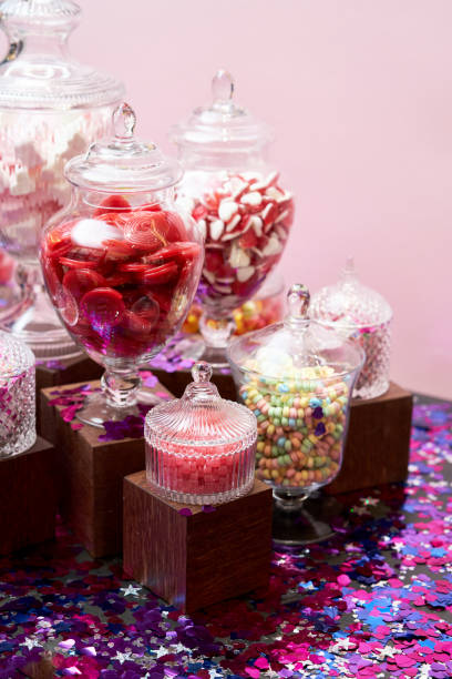 istock Valentine's day sweets set. Colorful candies, jellies, lollipops, marshmallows 1206192536