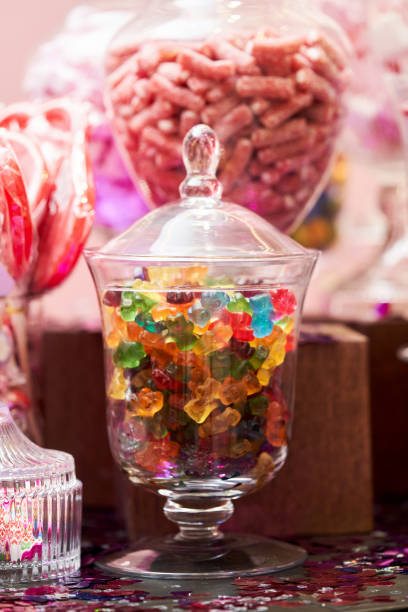 istock Valentine's day sweets set. Colorful candies, jellies, lollipops, marshmallows 1206192544