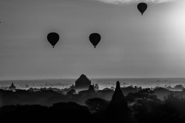 istock Hot air balloons overbolizing Bagan 1206192614