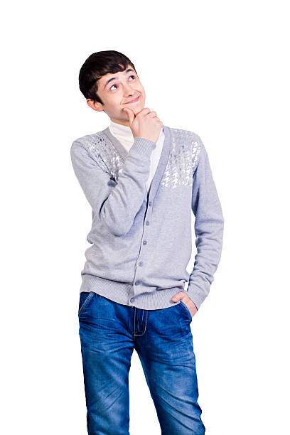 istock The guy looks up and smiles in his dreams 120619309