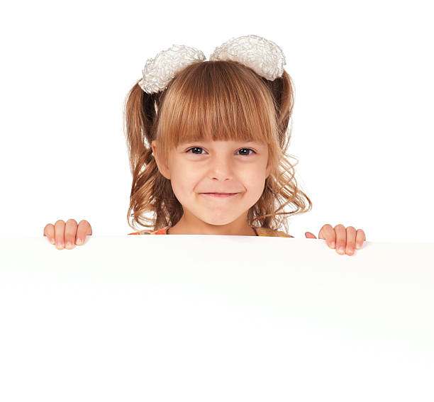 istock Girl with white board 120619495