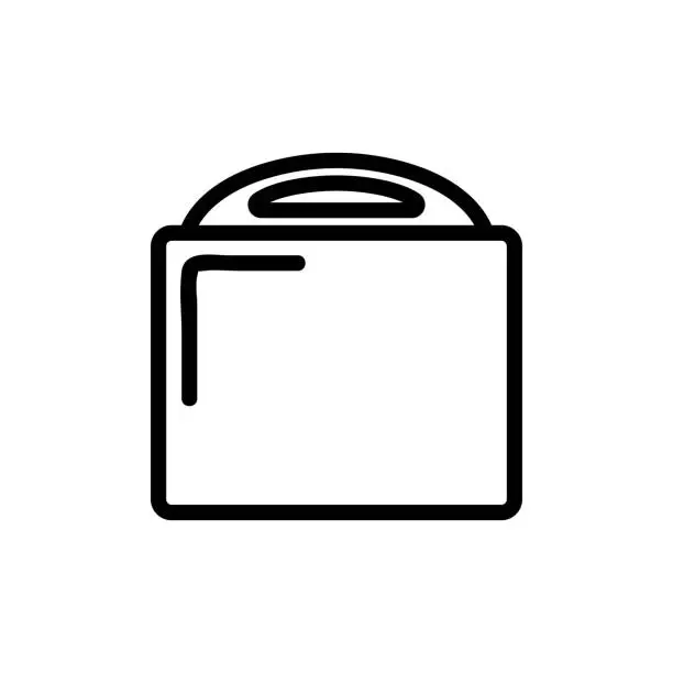 Vector illustration of Lunchbox icon vector. Isolated contour symbol illustration