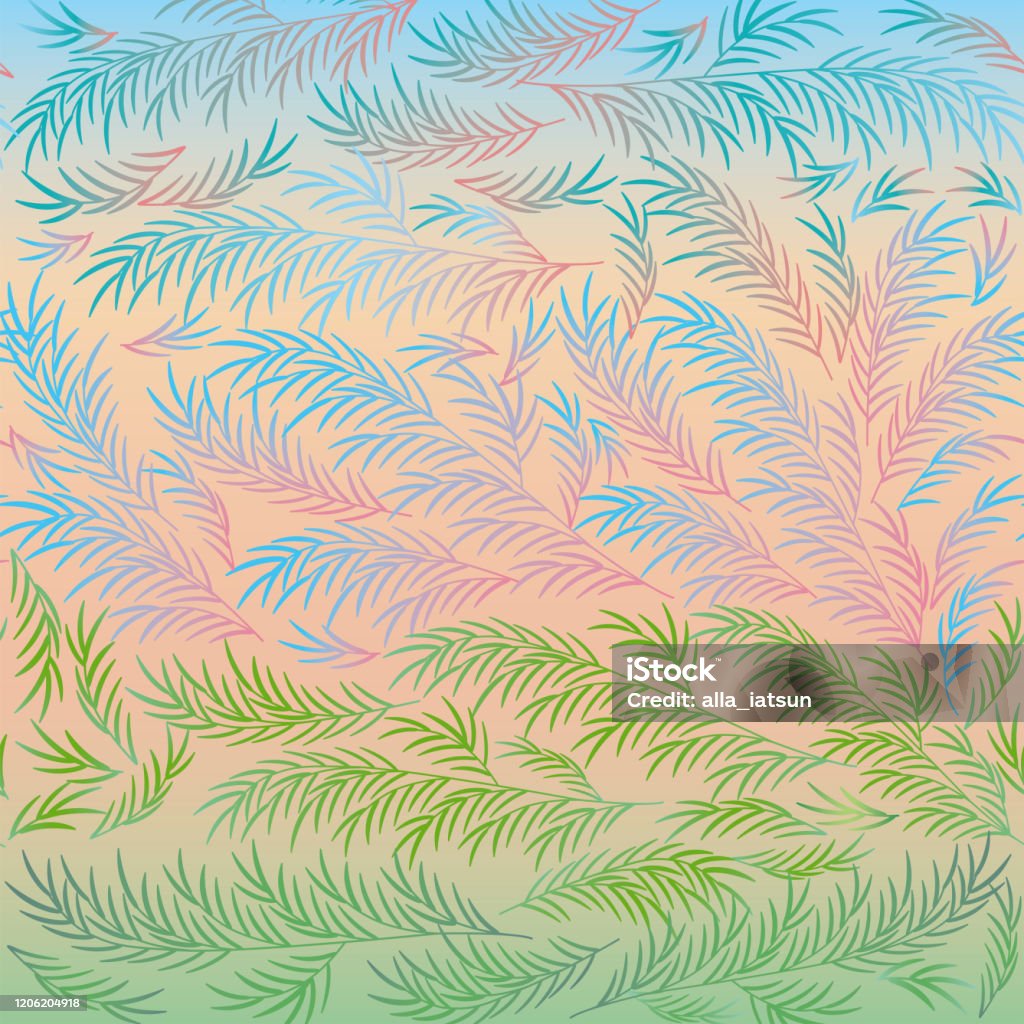 Texture Of A Spring Patterns With Gradient Vector Illustration With A ...