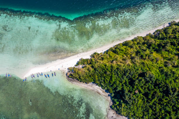 istock Beauty beach with coastline in Thailand 1206206182