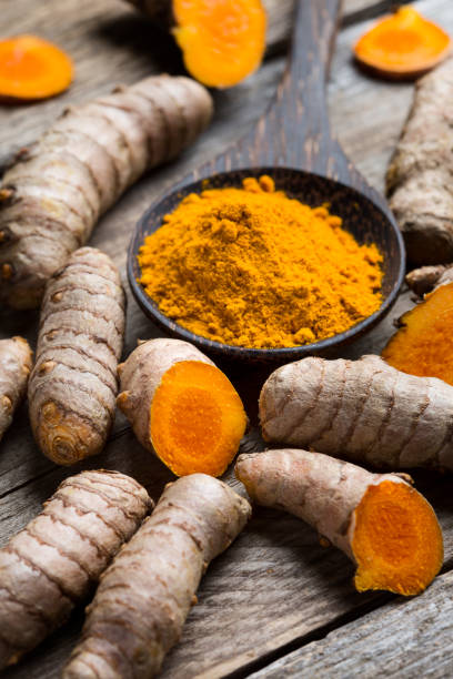 istock Curcuma longa, turmeric, rhizomes 1206206923