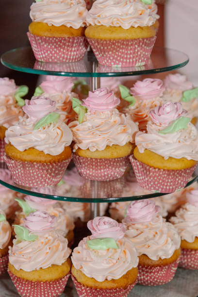 istock Beautiful fresh cakes on the festive table 1206207947