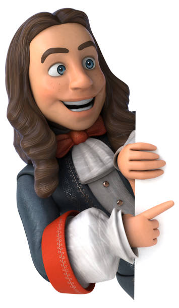 istock Cartoon man in historical baroque costume 1206208453